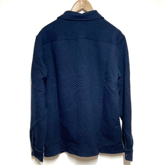 NWT Postmarc New York Navy quilted Shirt Jacket Shacket Mens Sz L - Picture 2 of 4